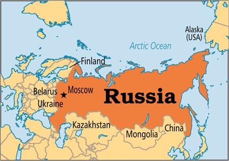 map of Russia