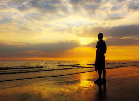 man on seashore