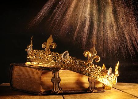 Bible and crown