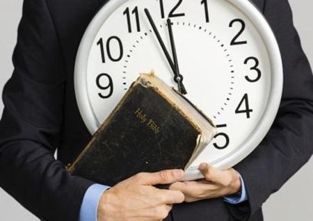 Bible and clock