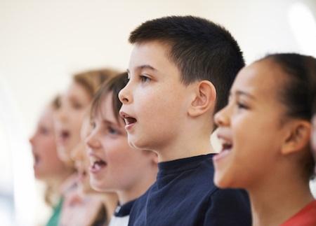 children singing