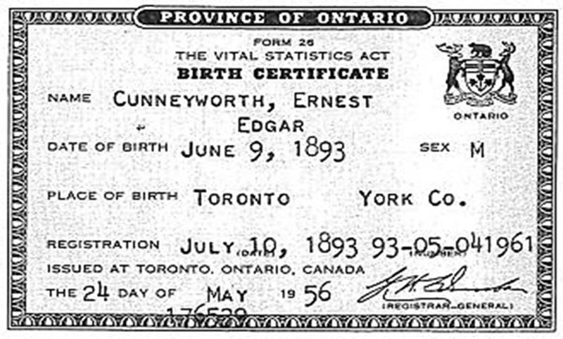 birth certificate