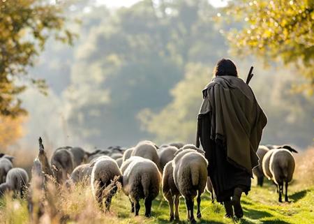 flock and shepherd